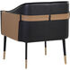 Carter Napa Black / Napa Cognac Lounge Chair